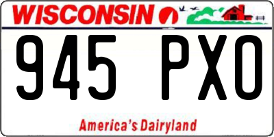 WI license plate 945PXO