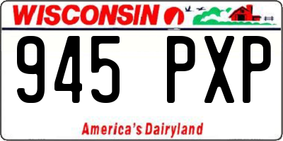 WI license plate 945PXP