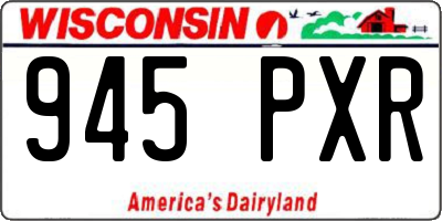 WI license plate 945PXR