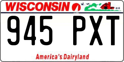 WI license plate 945PXT