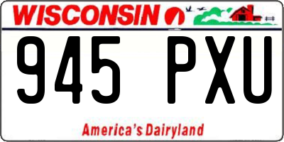 WI license plate 945PXU