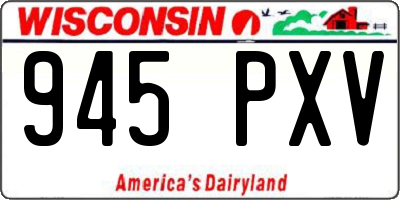 WI license plate 945PXV