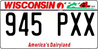 WI license plate 945PXX