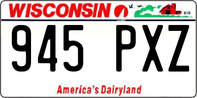 WI license plate 945PXZ