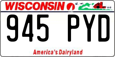 WI license plate 945PYD