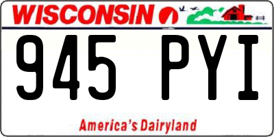 WI license plate 945PYI