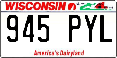 WI license plate 945PYL