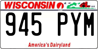 WI license plate 945PYM