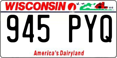 WI license plate 945PYQ