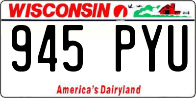 WI license plate 945PYU