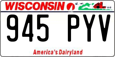 WI license plate 945PYV