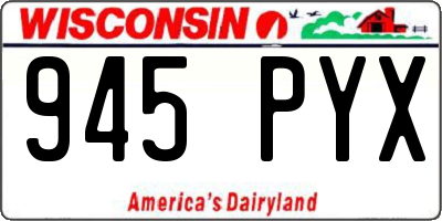WI license plate 945PYX