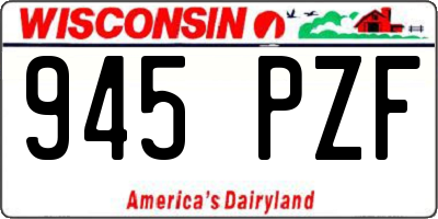 WI license plate 945PZF