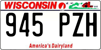 WI license plate 945PZH
