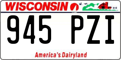 WI license plate 945PZI