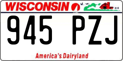 WI license plate 945PZJ