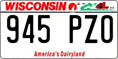 WI license plate 945PZO