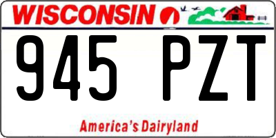 WI license plate 945PZT
