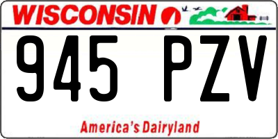 WI license plate 945PZV