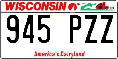 WI license plate 945PZZ