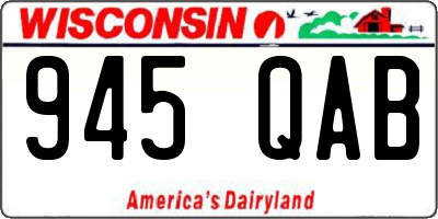 WI license plate 945QAB