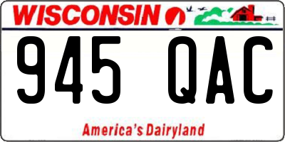 WI license plate 945QAC
