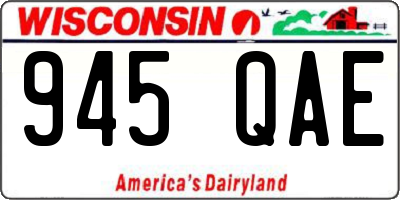 WI license plate 945QAE