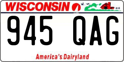 WI license plate 945QAG