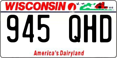 WI license plate 945QHD