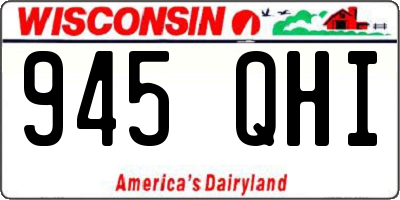 WI license plate 945QHI