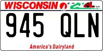 WI license plate 945QLN