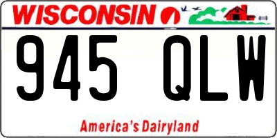 WI license plate 945QLW