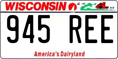 WI license plate 945REE