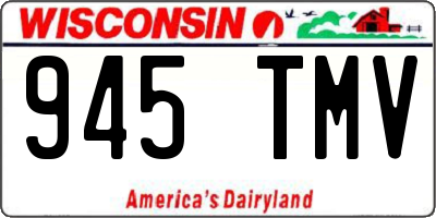 WI license plate 945TMV