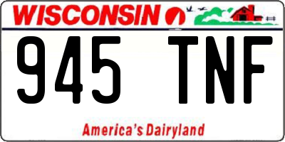 WI license plate 945TNF
