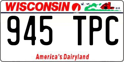 WI license plate 945TPC