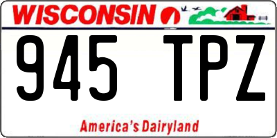 WI license plate 945TPZ