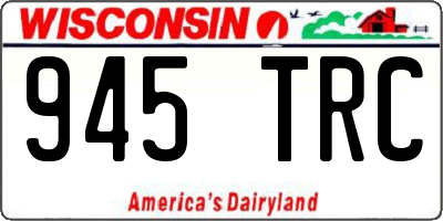 WI license plate 945TRC