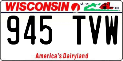 WI license plate 945TVW