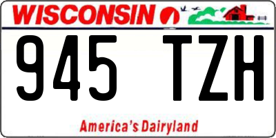 WI license plate 945TZH