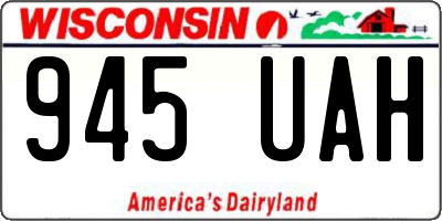 WI license plate 945UAH