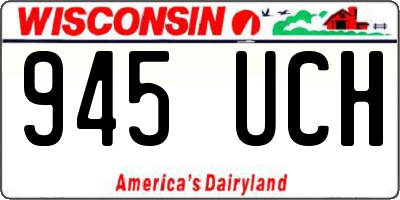 WI license plate 945UCH