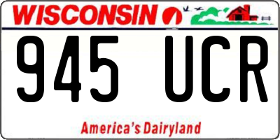 WI license plate 945UCR