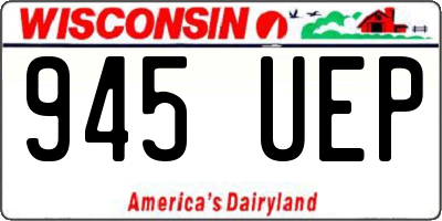 WI license plate 945UEP