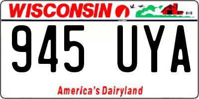 WI license plate 945UYA