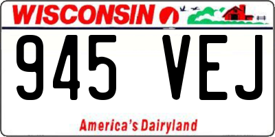 WI license plate 945VEJ