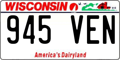 WI license plate 945VEN