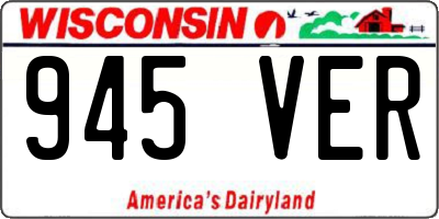 WI license plate 945VER