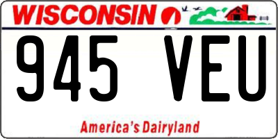 WI license plate 945VEU