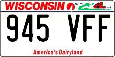WI license plate 945VFF